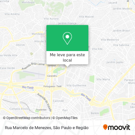 Rua Marcelo de Menezes mapa