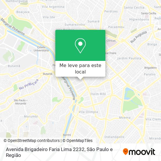 Avenida Brigadeiro Faria Lima 2232 mapa