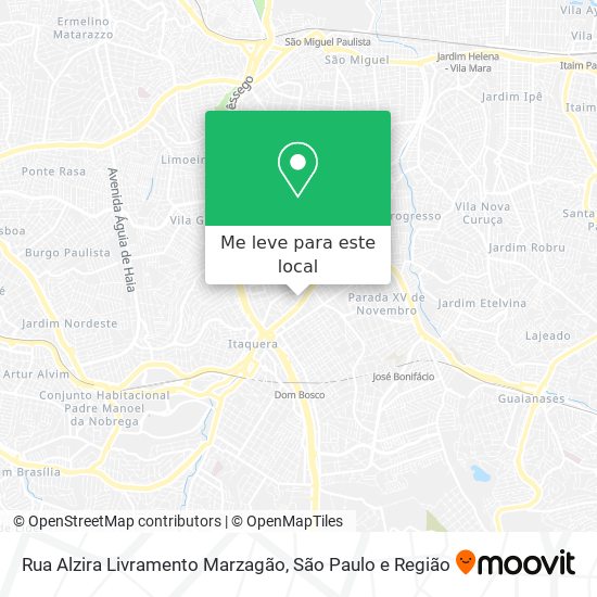 Rua Alzira Livramento Marzagão mapa