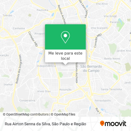 Rua Airton Senna da Silva mapa