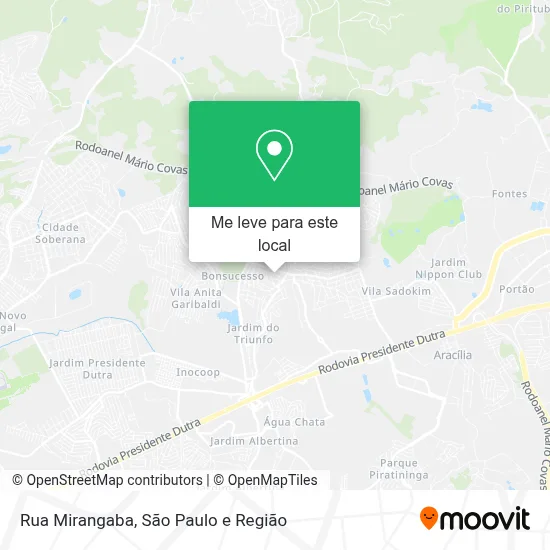 Rua Mirangaba mapa