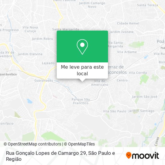 Rua Gonçalo Lopes de Camargo 29 mapa