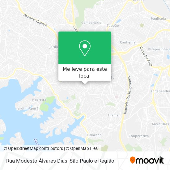 Rua Modesto Álvares Dias mapa