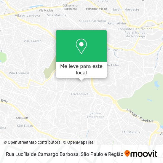 Rua Lucília de Camargo Barbosa mapa