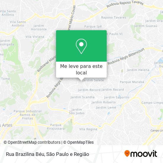 Rua Brazilina Béu mapa