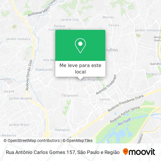 Rua Antônio Carlos Gomes 157 mapa