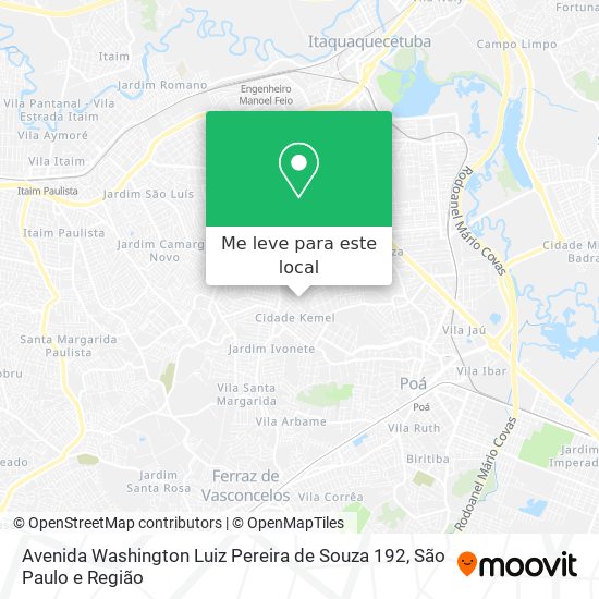 Avenida Washington Luiz Pereira de Souza 192 mapa