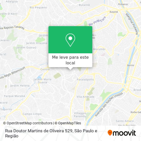 Rua Doutor Martins de Oliveira 529 mapa