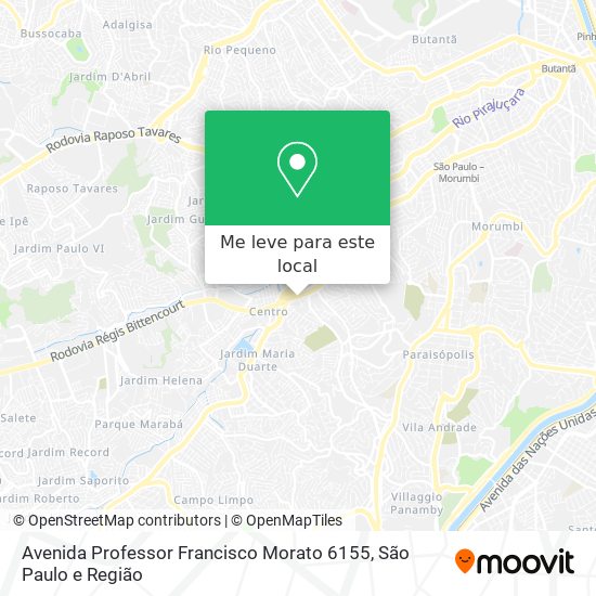 Avenida Professor Francisco Morato 6155 mapa