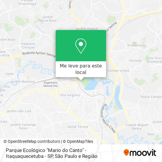 Parque Ecológico "Mario do Canto" - Itaquaquecetuba - SP mapa