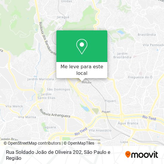 Rua Soldado João de Oliveira 202 mapa