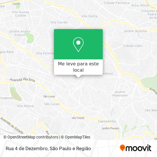 Rua 4 de Dezembro mapa