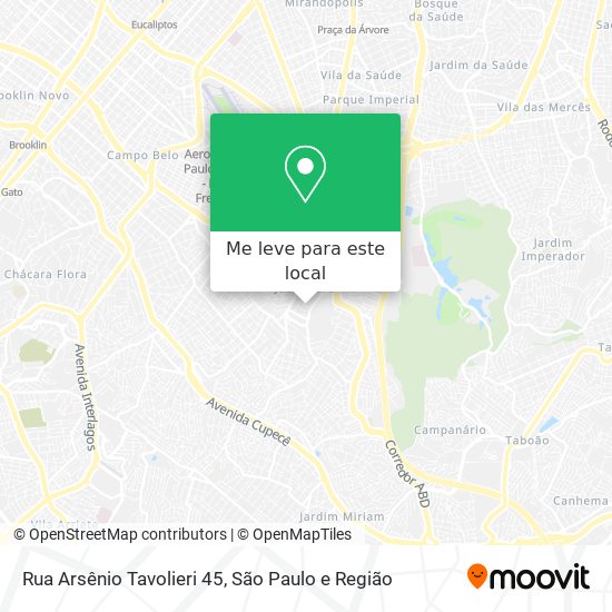 Rua Arsênio Tavolieri 45 mapa