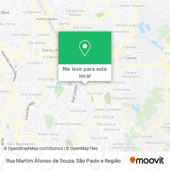 Rua Martim Afonso de Souza mapa