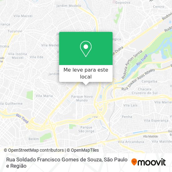 Rua Soldado Francisco Gomes de Souza mapa
