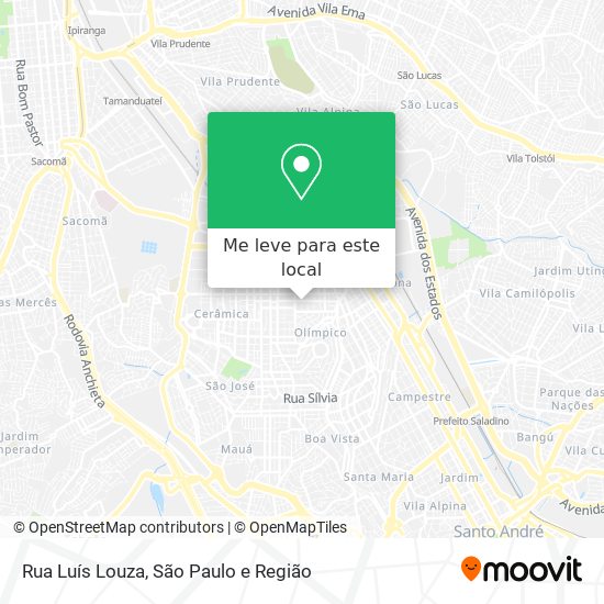 Rua Luís Louza mapa