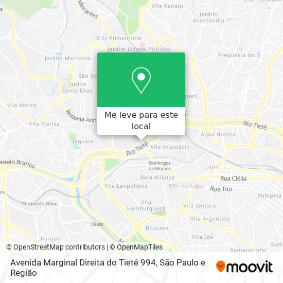 Avenida Marginal Direita do Tietê 994 mapa