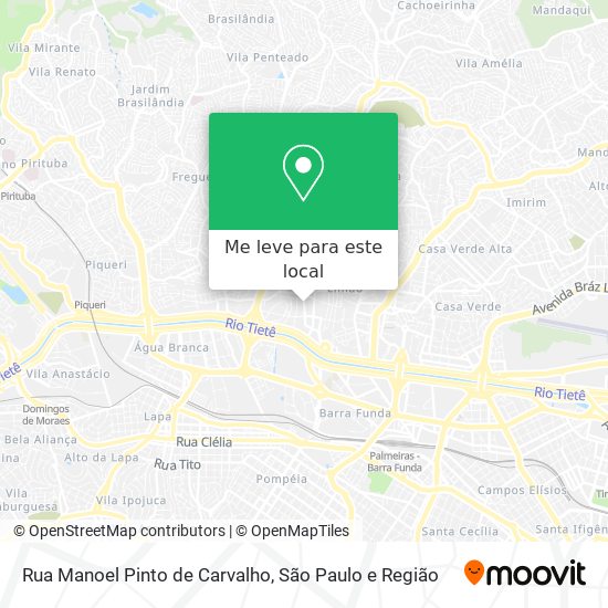 Rua Manoel Pinto de Carvalho mapa