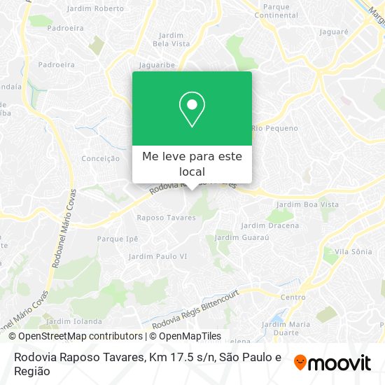 Rodovia Raposo Tavares, Km 17.5 s / n mapa