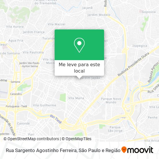 Rua Sargento Agostinho Ferreira mapa