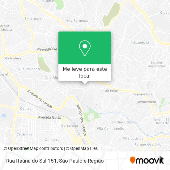 Rua Itaúna do Sul 151 mapa