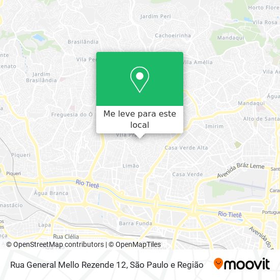 Rua General Mello Rezende 12 mapa