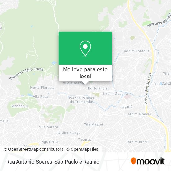 Rua Antônio Soares mapa