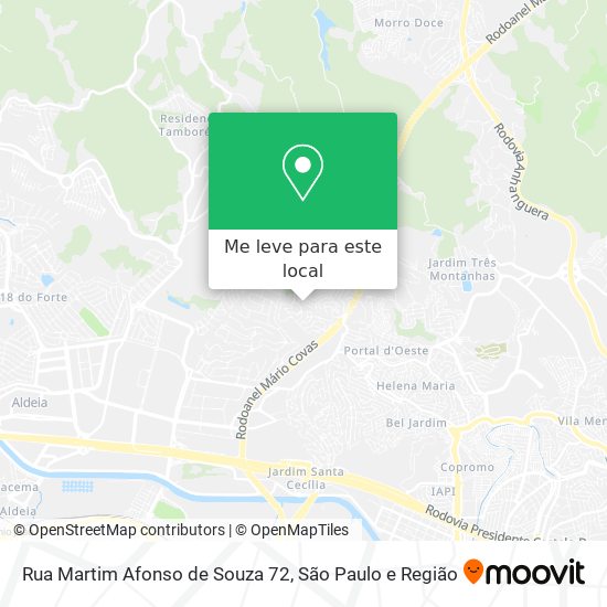 Rua Martim Afonso de Souza 72 mapa