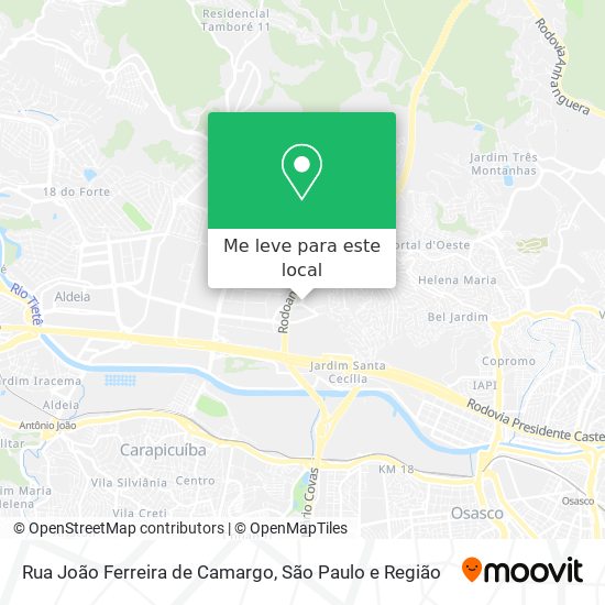 Rua João Ferreira de Camargo mapa