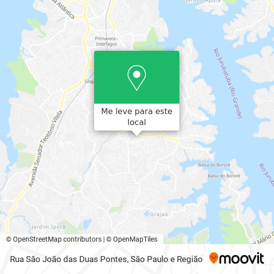 Rua São João das Duas Pontes mapa