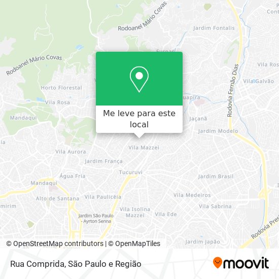 Rua Comprida mapa