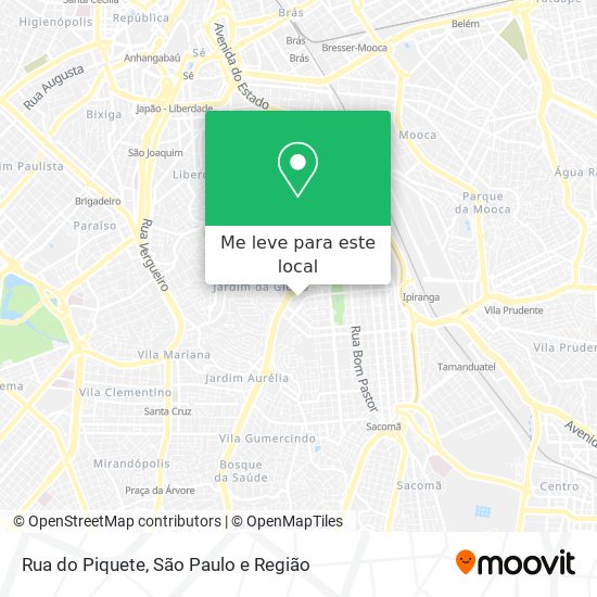 Rua do Piquete mapa