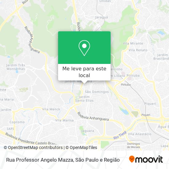 Rua Professor Angelo Mazza mapa