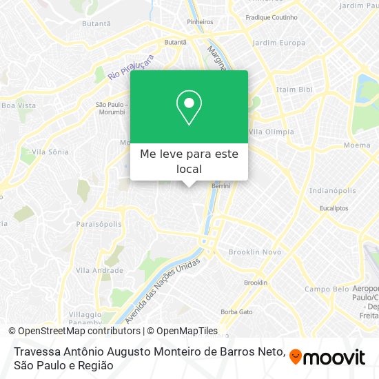 Travessa Antônio Augusto Monteiro de Barros Neto mapa