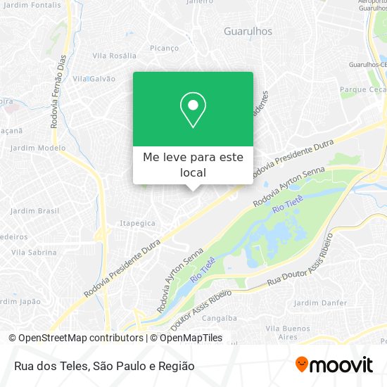 Rua dos Teles mapa