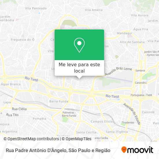 Rua Padre Antônio D'Ângelo mapa