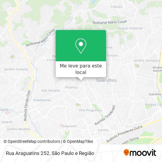 Rua Araguatins 252 mapa