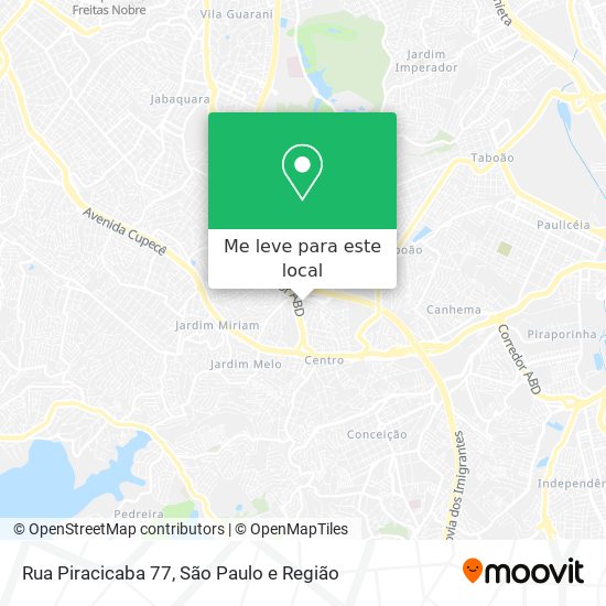 Rua Piracicaba 77 mapa