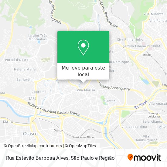 Rua Estevão Barbosa Alves mapa