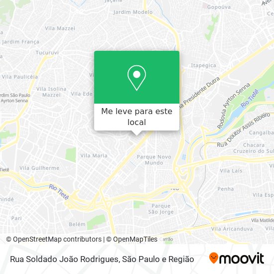 Rua Soldado João Rodrigues mapa