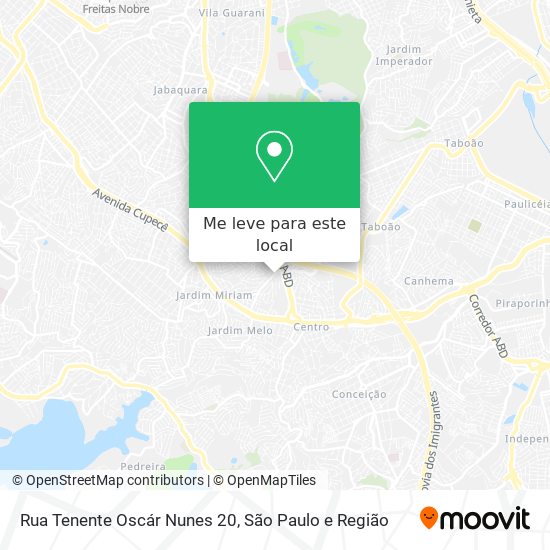 Rua Tenente Oscár Nunes 20 mapa