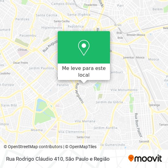 Rua Rodrigo Cláudio 410 mapa
