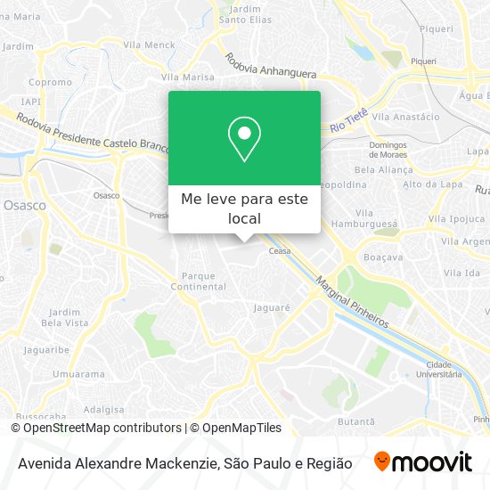 Avenida Alexandre Mackenzie mapa