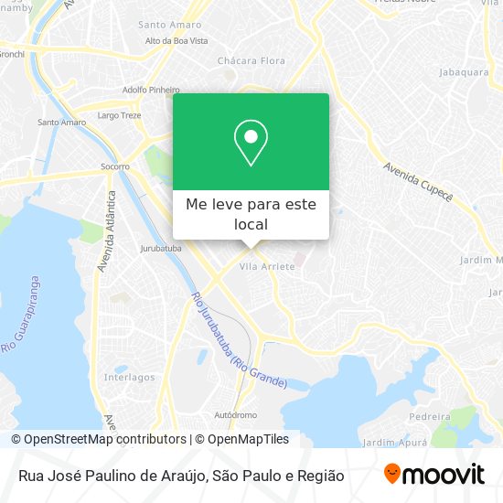 Rua José Paulino de Araújo mapa