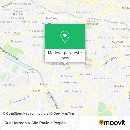Rua Harmonia mapa