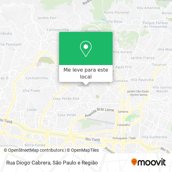 Rua Diogo Cabrera mapa