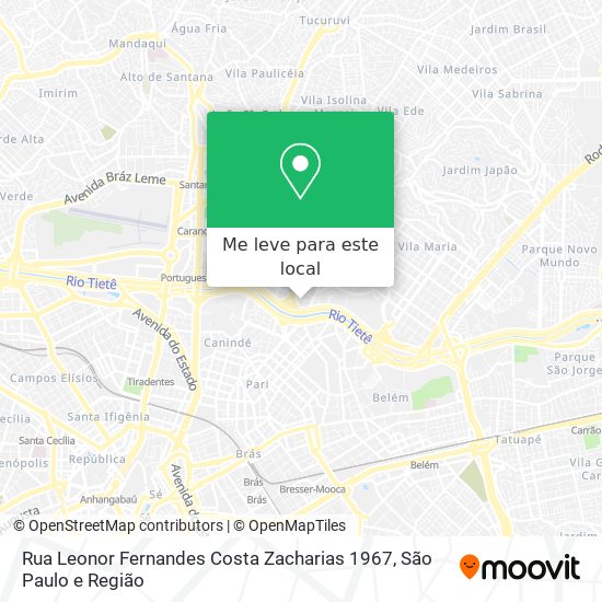 Rua Leonor Fernandes Costa Zacharias 1967 mapa