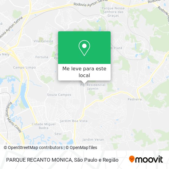 PARQUE RECANTO MONICA mapa