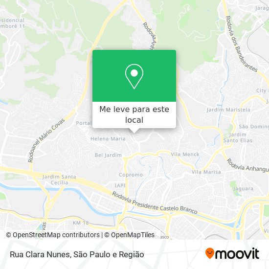 Rua Clara Nunes mapa