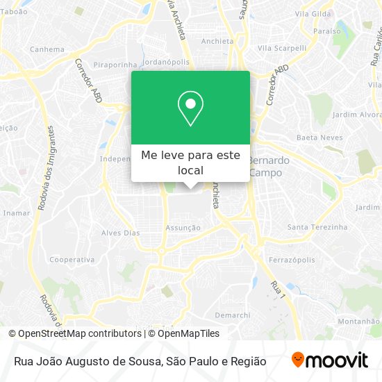 Rua João Augusto de Sousa mapa
